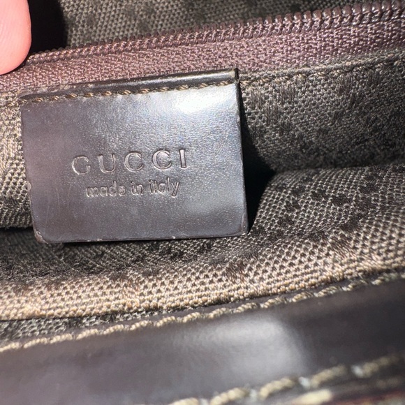 Authentic Gucci GG Canvas Tote with Bamboo-Style Handles w/ COA - Picture 6 of 15